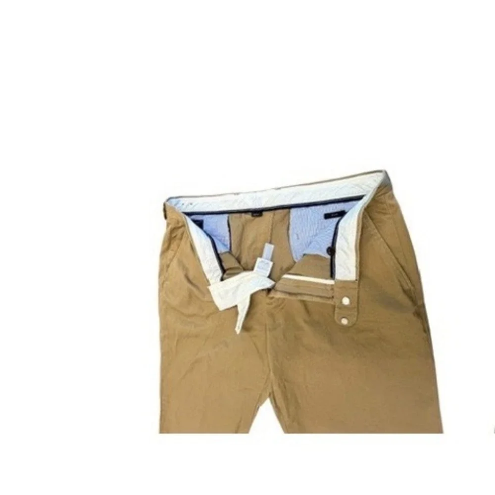 J.Crew Bowery Chino Pants Mens 34x32 Khaki Tan Stretch Cotton Twill